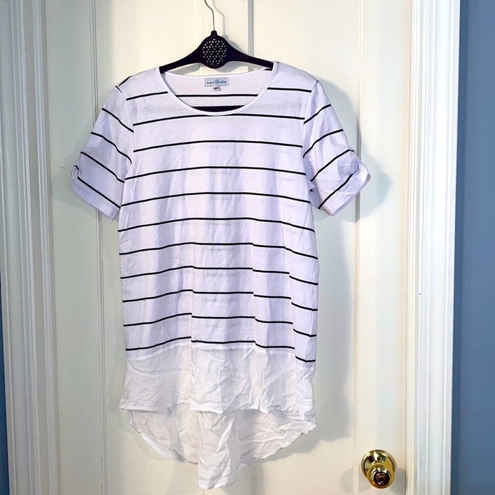 GUC A Dip of Darling stripped tunic black/white M
